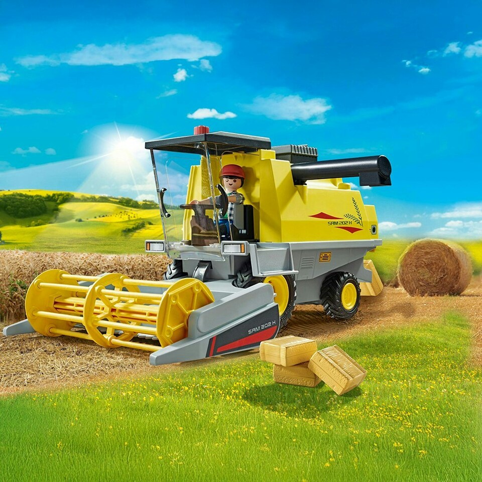 image 1 of Playmobil Country Combine Harvester Playset