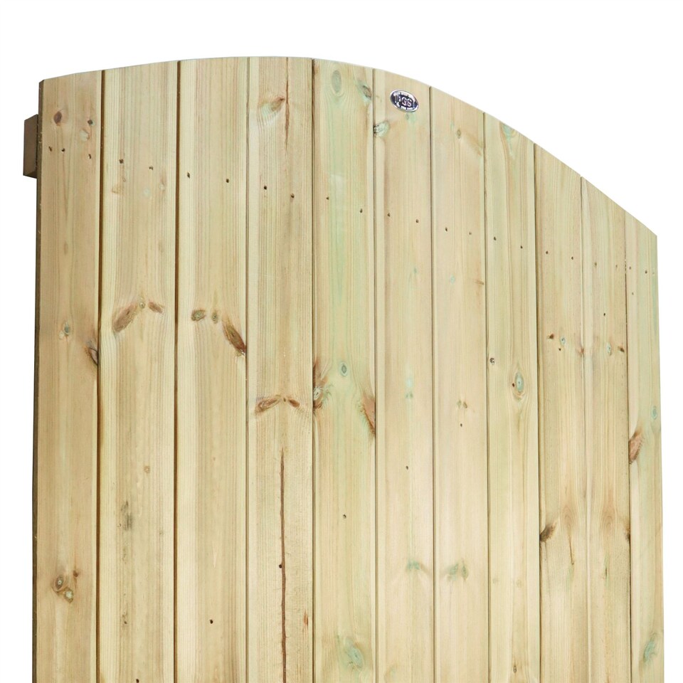image 1 of Arch Top Wooden Garden Gate 6ft x 4ft Tongue & Groove Semi-Braced Treated Door