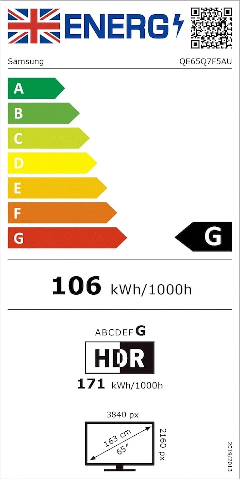 image 1 of Samsung QE65Q7F5AUXXU 65inch QLED 4K Vision AI Smart TV