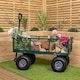 image 4 of Heavy Duty Green Metal Garden Festival Cart Truck Trolley Wheelbarrow