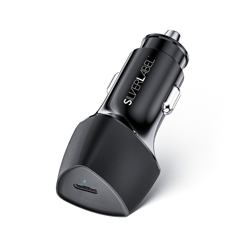 image 1 of SilverLabel 20W PD Car Charger Black