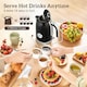 image 3 of HOMCOM Retro Kettle and Toaster Set with Temperature Gauge, 1.7L 3000W Rapid Boil Jug Kettle with Otter Thermostat, Limescale Filter, 4 Slice Toaster with 7 Browning Controls, Crumb Tray, Black | Black