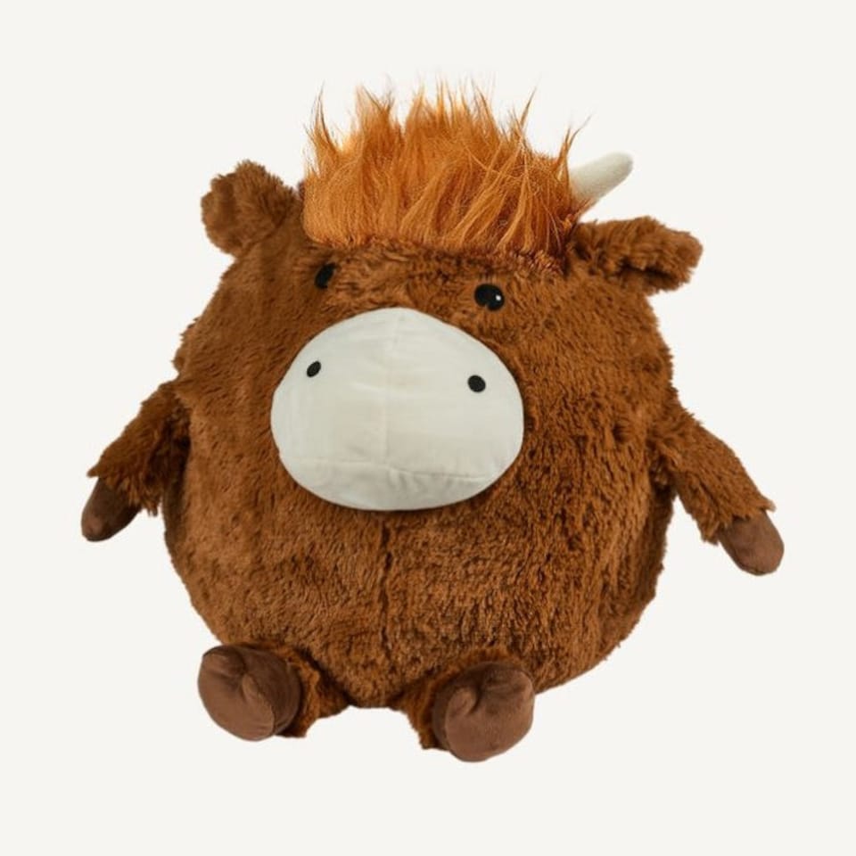 image 1 of Warmies Supersized Cushion, Highland Cow