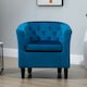 image 2 of Clio Studded Velvet Tub Chair - Blue