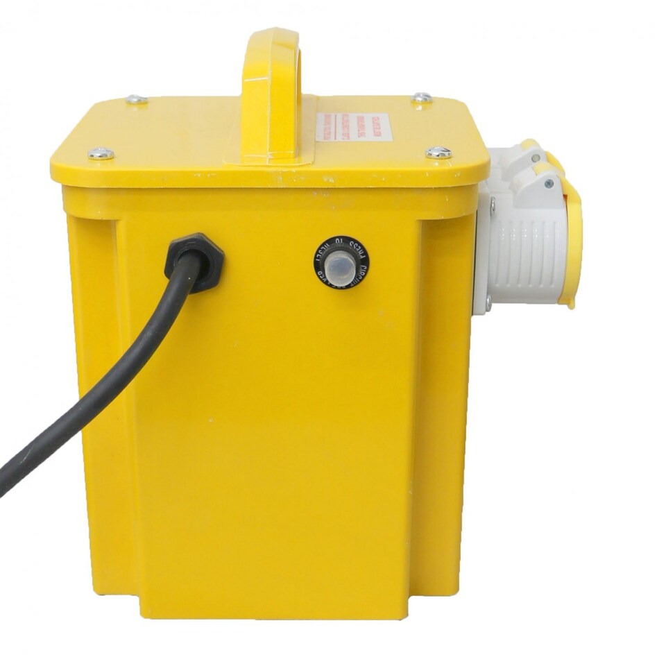 image 1 of 3.3KVA Site Transformer 110V Twin Outlet 16 AMP KVA 3.3 | Yellow