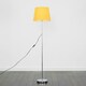 image 3 of ValueLights Modern Floor Lamp In Polished Chrome Metal Finish With Mustard Shade