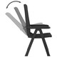 image 3 of Outdoor Foldable Plastic Garden Chair Patio Furniture With Adjustable Back | Black | Anthracite One Set