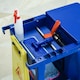 image 9 of HOMCOM Cleaning Cart On Wheels, Housekeeping Trolley w/ 3 Tier Shelves, Blue