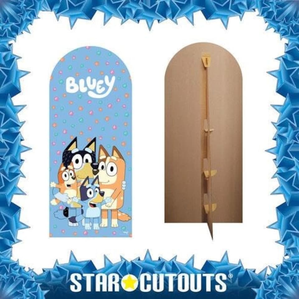 image 1 of Bluey Heeler Family Single Backdrop Cardboard Cutout 185cm