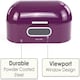 image 3 of CALITEK Retro Bread Bin Round Top Kitchen Counter Coated Carbon Steel Purple