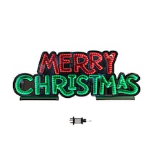 1m Light up Merry Christmas Infinity Light Decoration with Red and Green LEDs