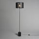 image 3 of BHS Oliver Marble Base Floor Lamp with Shade, Black