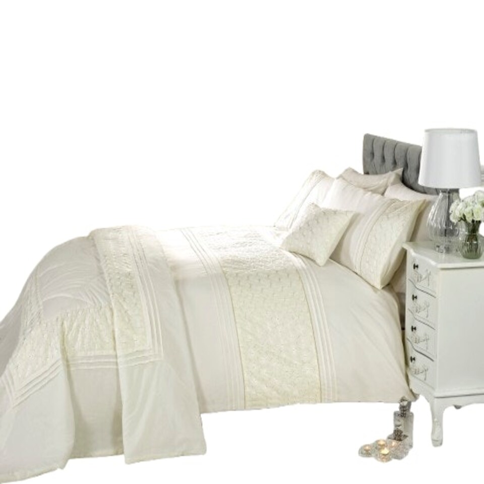 image 1 of Everdean Cushion Cover Filled Boudoir Cream