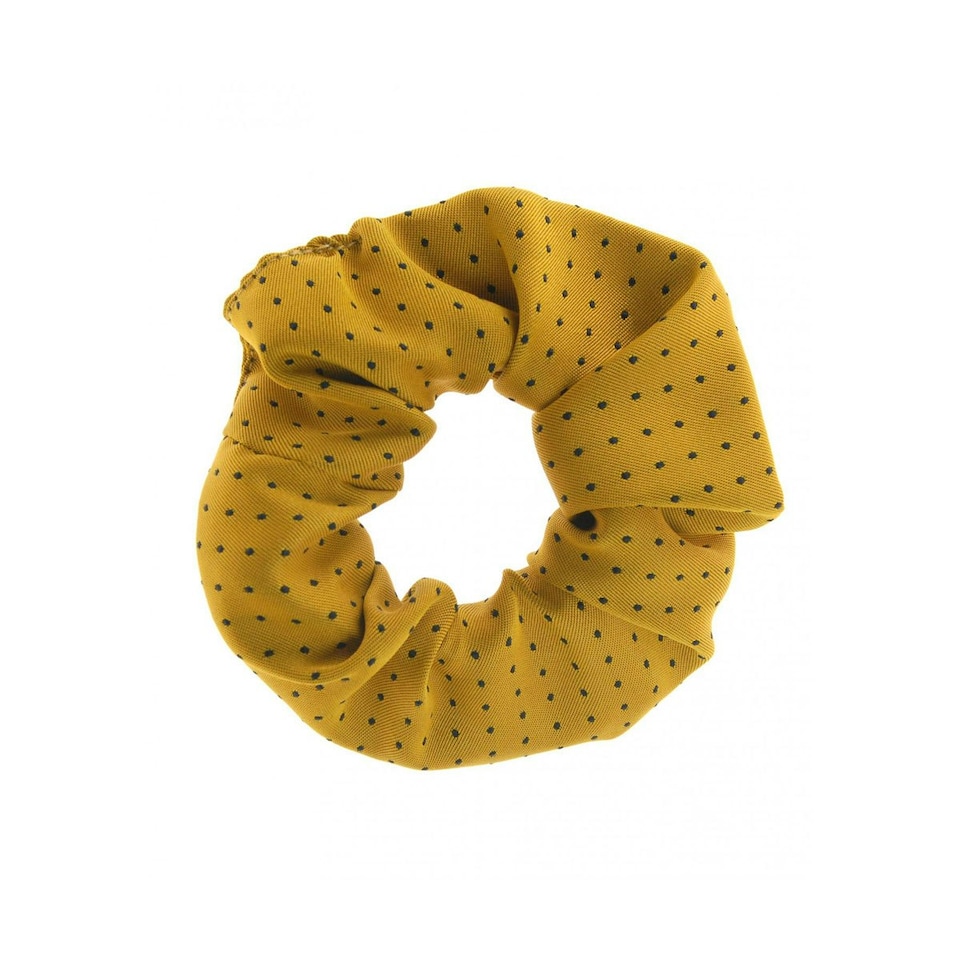 ShowQuest Pin Spot Scrunchie - Sunshine/Navy - One Size