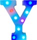 image 6 of Battery Operated RGB Letter   With Remote Control Letter Y