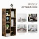 image 5 of HOMCOM Bookcase Modern Bookshelf Cabinet for Home Office Rustic Brown