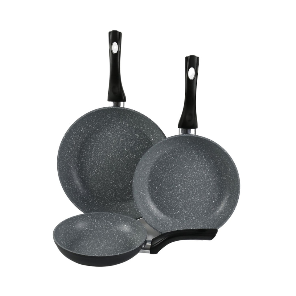 image 1 of 9-PC Black Marble Pots & Pans Set