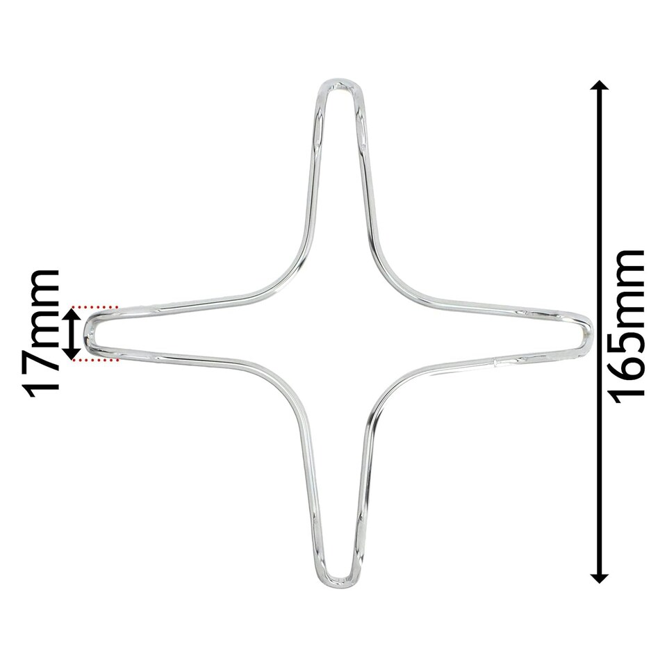 image 1 of SPARES2GO Universal Gas Hob Pan Support Moka Trivet Stand (Medium 165mm)