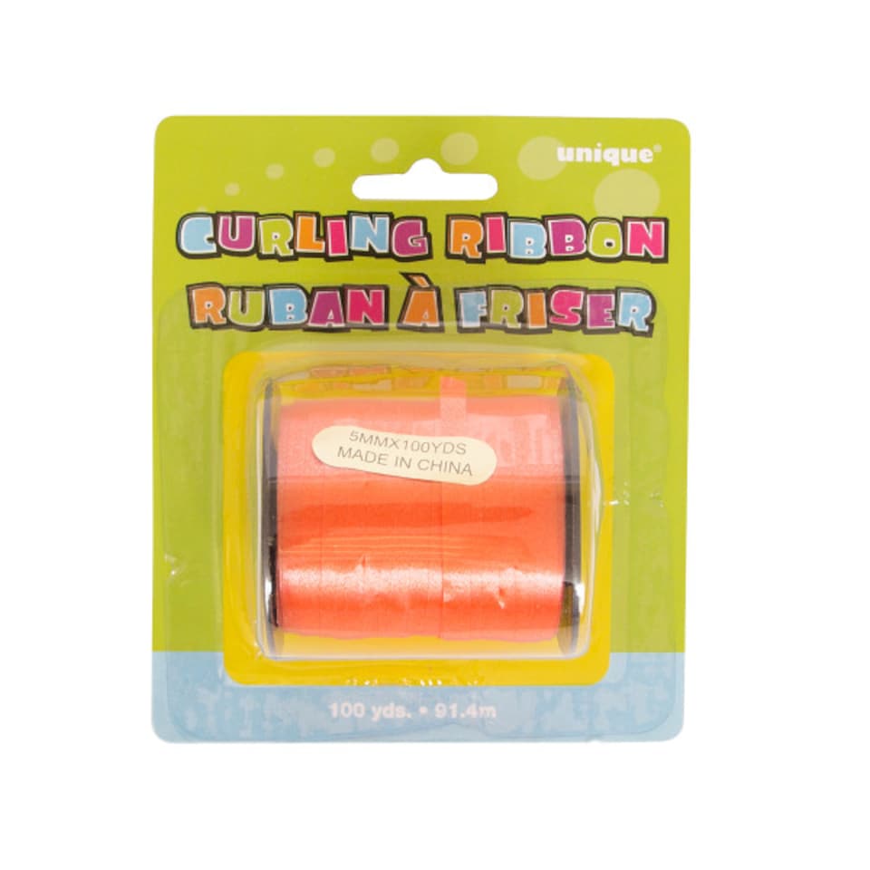 image 1 of Orange Curling Ribbon - 100 yd / 91.4m
