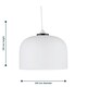 image 4 of Victoria - Black with Frosted Glass Easy Fit Pendant Shade Black | White