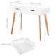 image 5 of Wooden Computer Desk Dressing Table With Drawers White