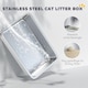 image 3 of PawHut Stainless Steel Cat Litter Box with Removable Lid, Scoop | Grey | One Size