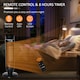 image 10 of HOMCOM 1000W/2000W Tower Heater w/ 42° Oscillation Remote Control Timer