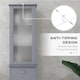image 7 of kleankin Storage Cabinet Organizer Tower with Shelves & Drawer, Grey