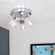image 2 of ValueLights ValueLights Ritz Ice Cube Chrome IP44 Bathroom 3 Way Flush Ceiling Light & Bulbs | Chrome