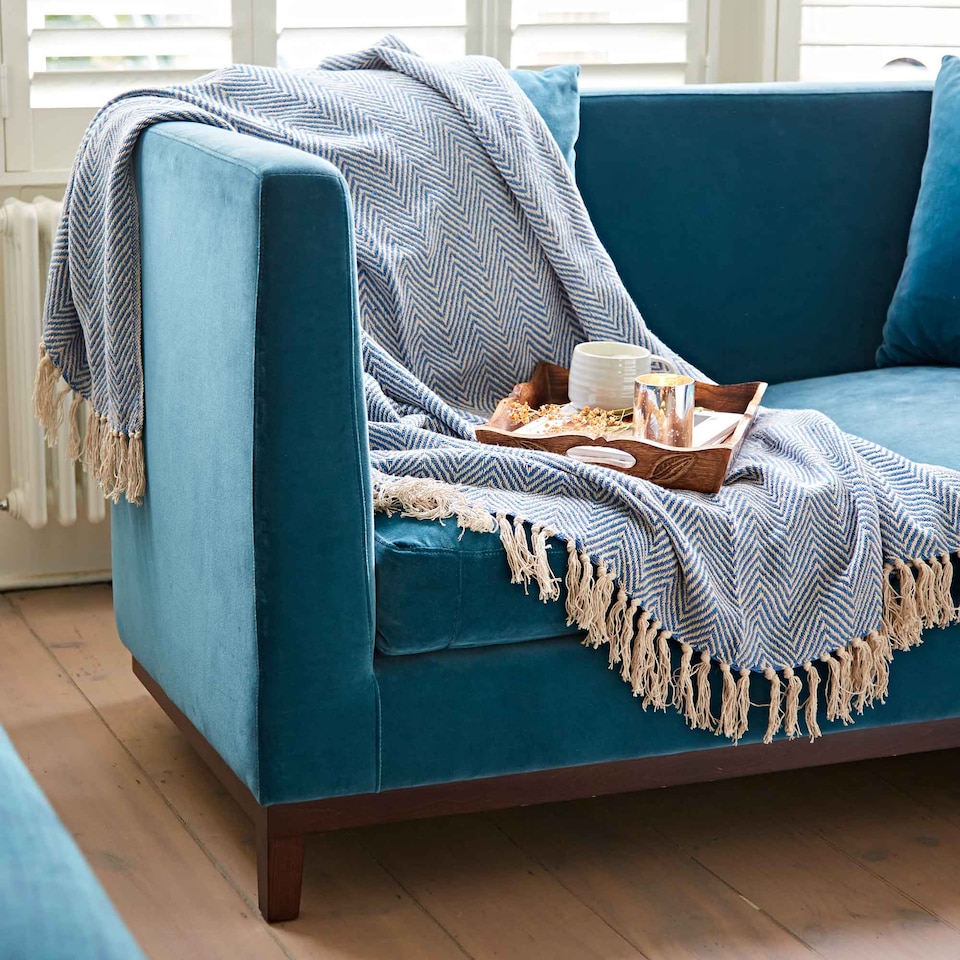 image 1 of Chevron Recycled Cotton Throw
