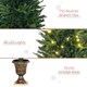 image 7 of HOMCOM 4FT Christmas Tree Spruce Entrance Décor W/ Clear LED Lights Vase Base