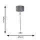 image 7 of ValueLights Marissa Grey Velvet Shade with Chrome Stacked Ball Floor Lamp | Grey