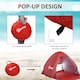 image 4 of Outsunny 2-3 Person Pop up Tent Instant Camping Tent Sun Shade Shelter, Red | Red