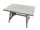 image 2 of Fimous Outdoor Garden Furniture Set Rattan Sofa Dining Table Set with Reclining Chair 3 Footstool 2 Side Table Dark Grey Mixed