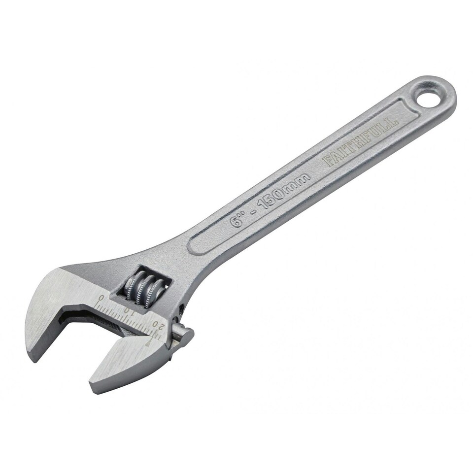 Faithfull Chrome Adjustable Spanner - Multi Colour - 150mm (6in)