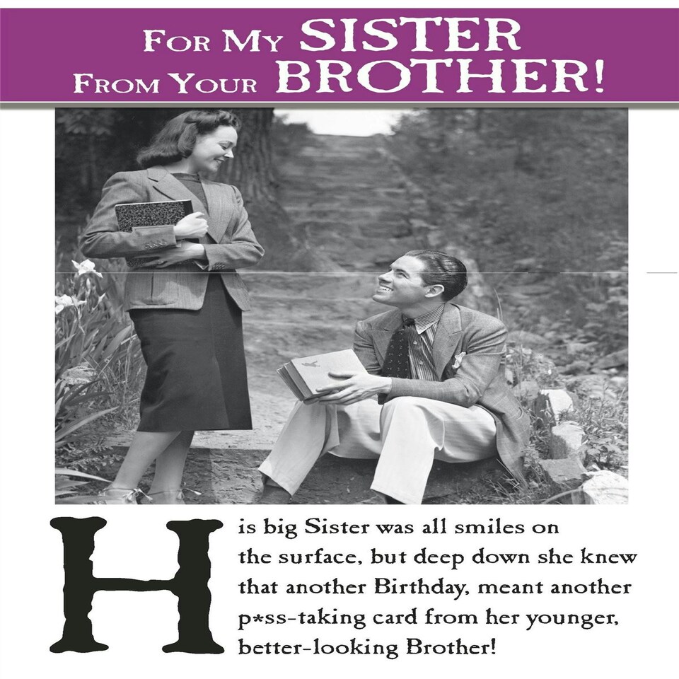 On the Ceiling, Sister Birthday Card, Birthday Card Sister from Brother, Funny Birthday Card for Sister from your Brother