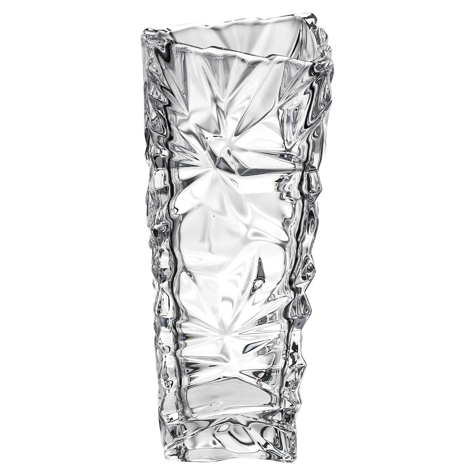 image 1 of Crystal Look Heavy Glass Bouquet Flower Vase Holder Home Table Elegant Decor | Clear | Rio