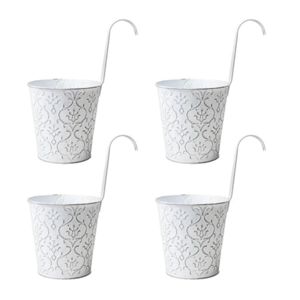 image 1 of FabFinds Floral Over Fence Plant Pot 14.5cm 4 Pack