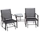image 1 of Outsunny Double Glider Companion Rocking Garden Chairs Loveseat Grey and Brown
