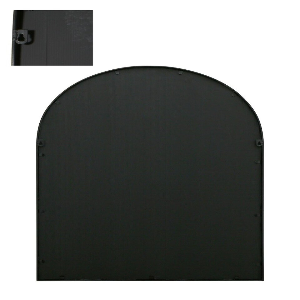 image 1 of The Arcus - Black Metal Framed Arched Wall Mirror 39" X 27" (100CM X 70CM). Suitable for Inside and Outside! Black
