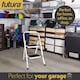 image 8 of Futura 2 Step Ladder White, Heavy-Duty Steel Folding Home DIY Step Stool with Wide Non-Slip Steps & Anti Slip Feet 150kg Capacity