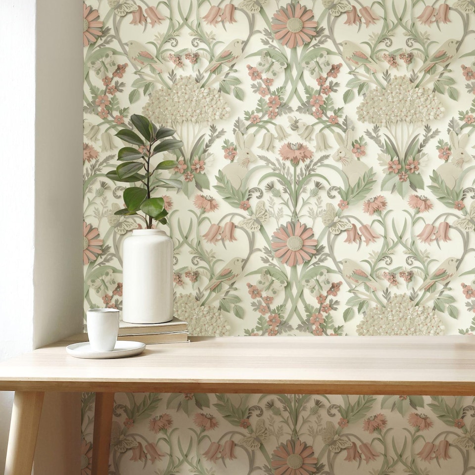 image 1 of Fine Decor Woodland Cream Wallpaper Paste The Paper Washable Kids Room Bedroom