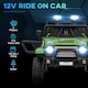 image 3 of AIYAPLAY Electric Car for Kids, 12V Kids Ride On Car with 4 Spring Suspension Wheels, Parental Remote Control, Music Horn LED Lights, Green