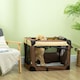 image 2 of PawHut 81cm Foldable Pet Carrier Bag Soft Travel Dog Crate for Medium Dogs Brown