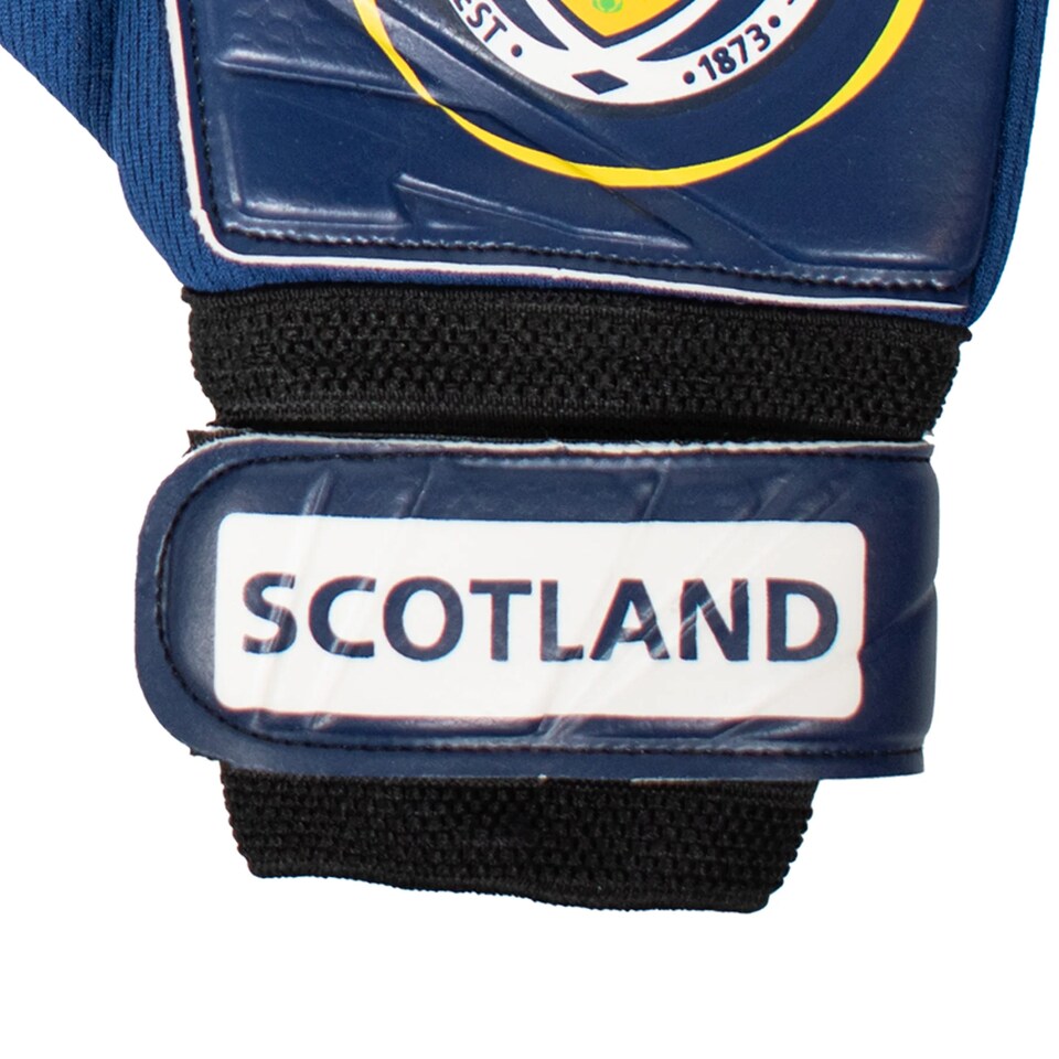 image 1 of Scotland FA Childrens/Kids Goalkeeper Gloves | Blue | Blue | 1