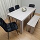 image 2 of Dining Table Set with 4 Chairs Dining Room, Kitchen table set of 4, and Bench Grey