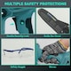 image 7 of Outsunny 8 Inch Electric Chainsaw with Brushless Motor, 2 Batteries, Blue