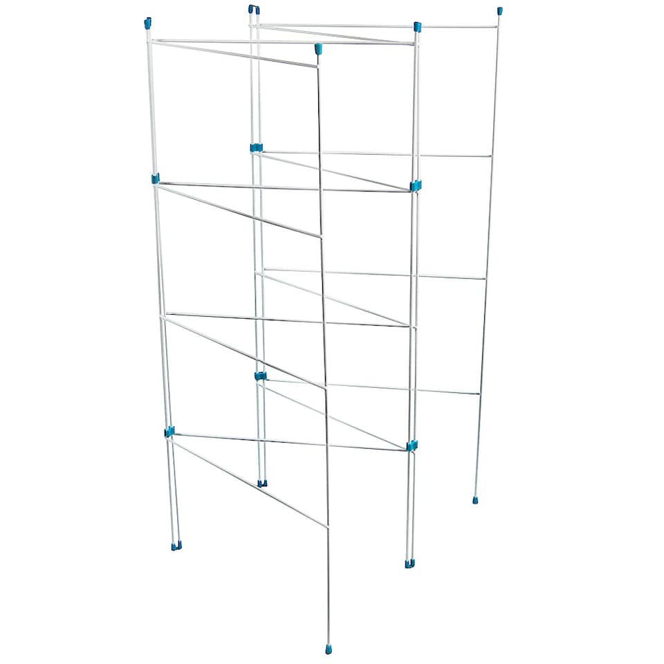 image 1 of Home Vida 4 Fold Airer Freestanding Metal Folding Clothes Drying Rack