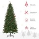 image 3 of HOMCOM 7ft Artificial Christmas Tree Holiday with Pencil Shape, Berries