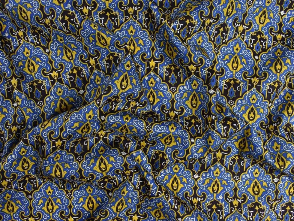 Storrs London Blue Egyptian Cotton Lawn Dressmaking Fabric, 148cm / 58" Wide - per metre